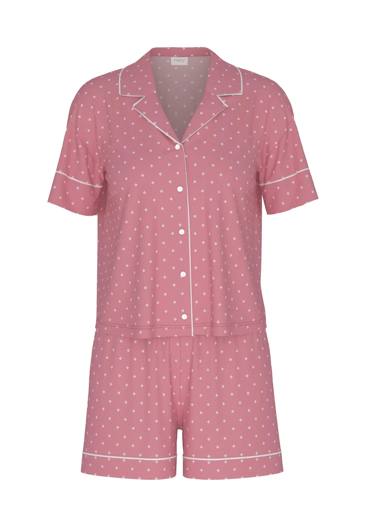 Kurzarm-Pyjama-Set mit Punktmuster