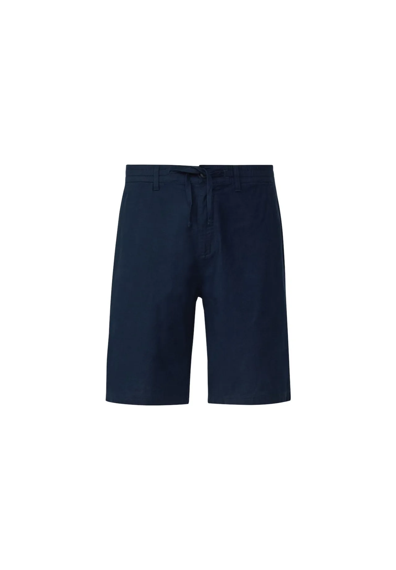 Bermuda-Shorts mit Leinenanteil und Kordelzug