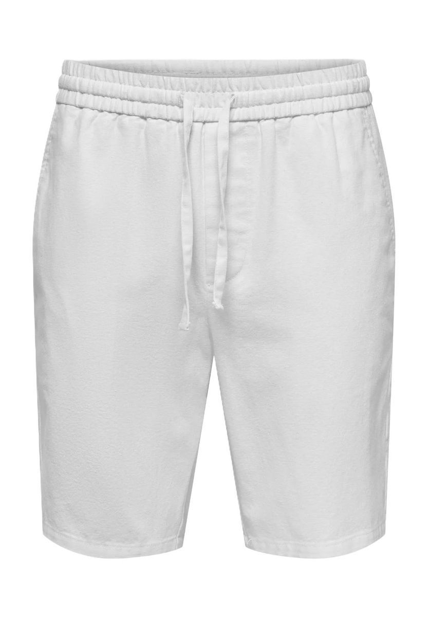 Leinenmischung Shorts mit entspannter Passform