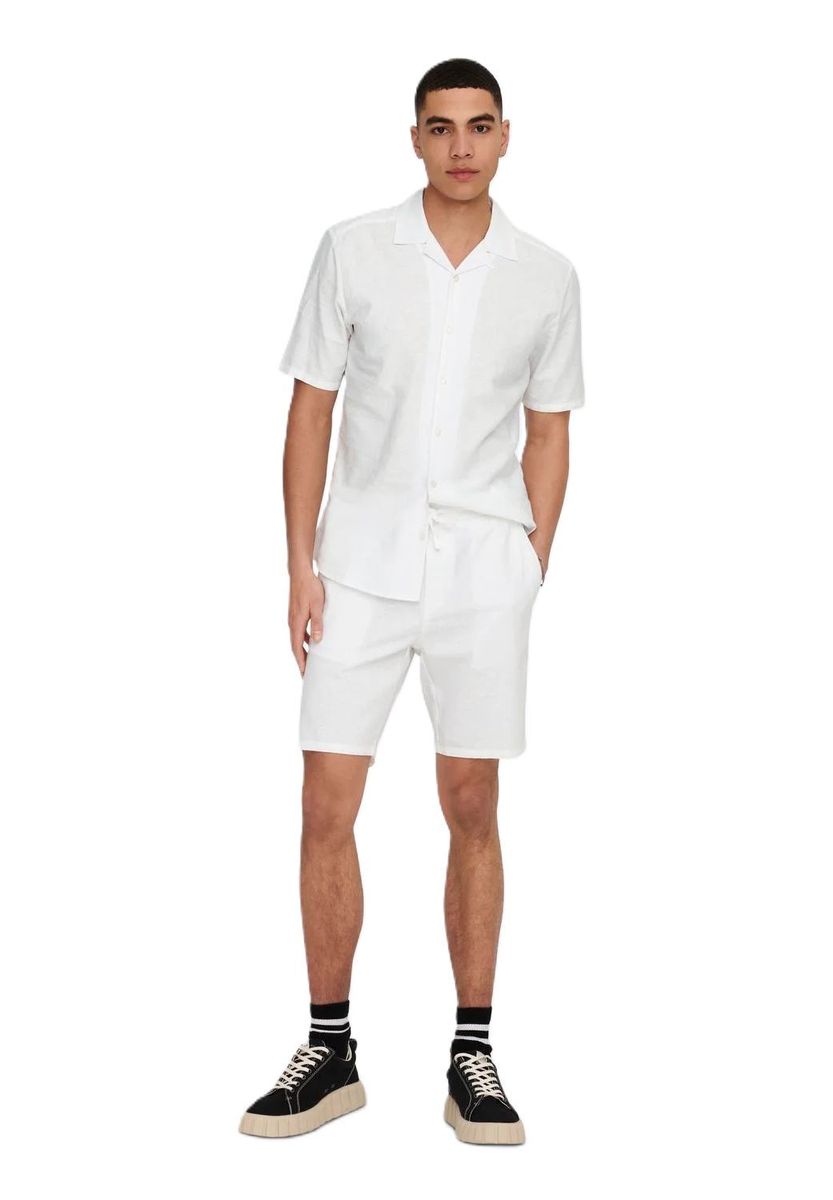 Leinenmischung Shorts mit entspannter Passform