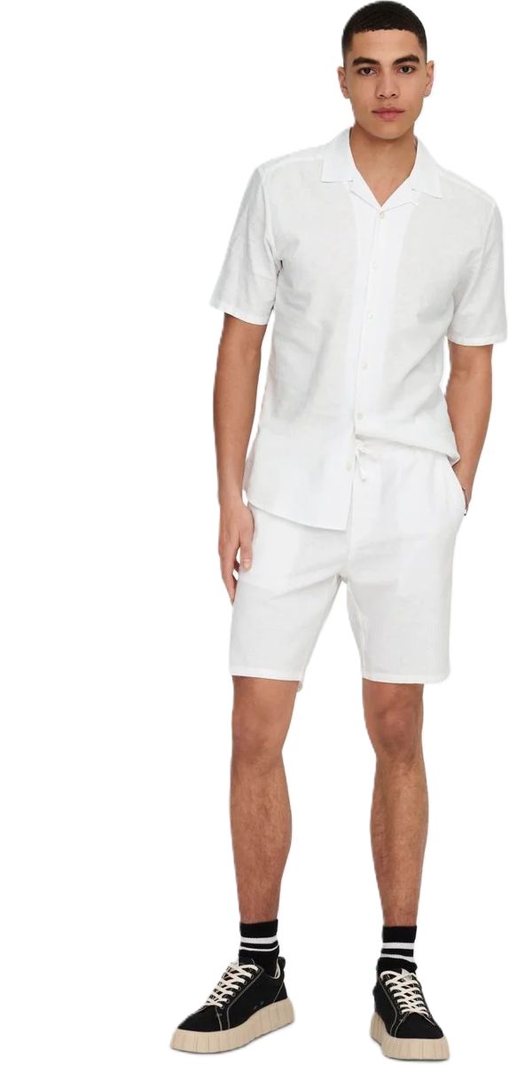 Leinenmischung Shorts mit entspannter Passform