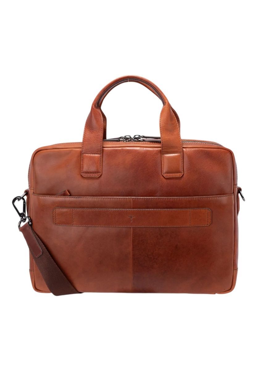 Strukturierte Leder-Business-Aktentasche