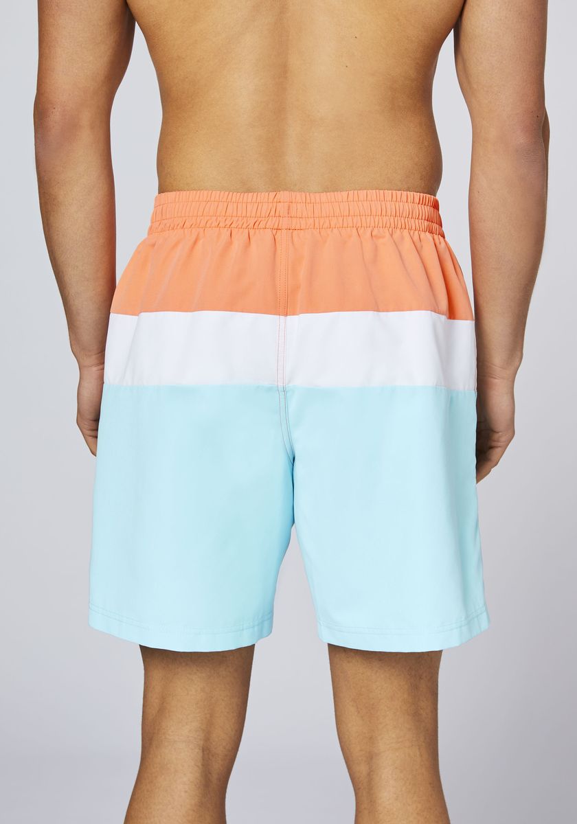 Dreifarbige Colorblock Badeshorts
