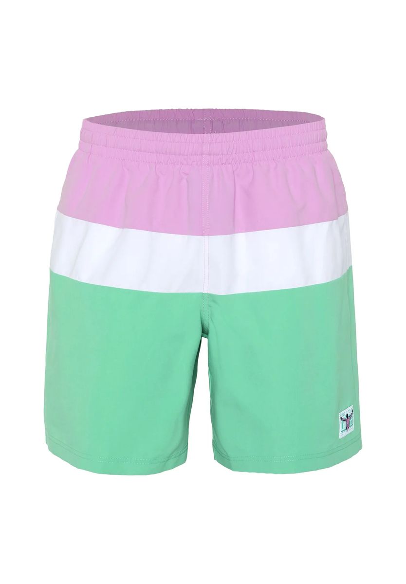 Colorblock Schnelltrocknende Badeshorts