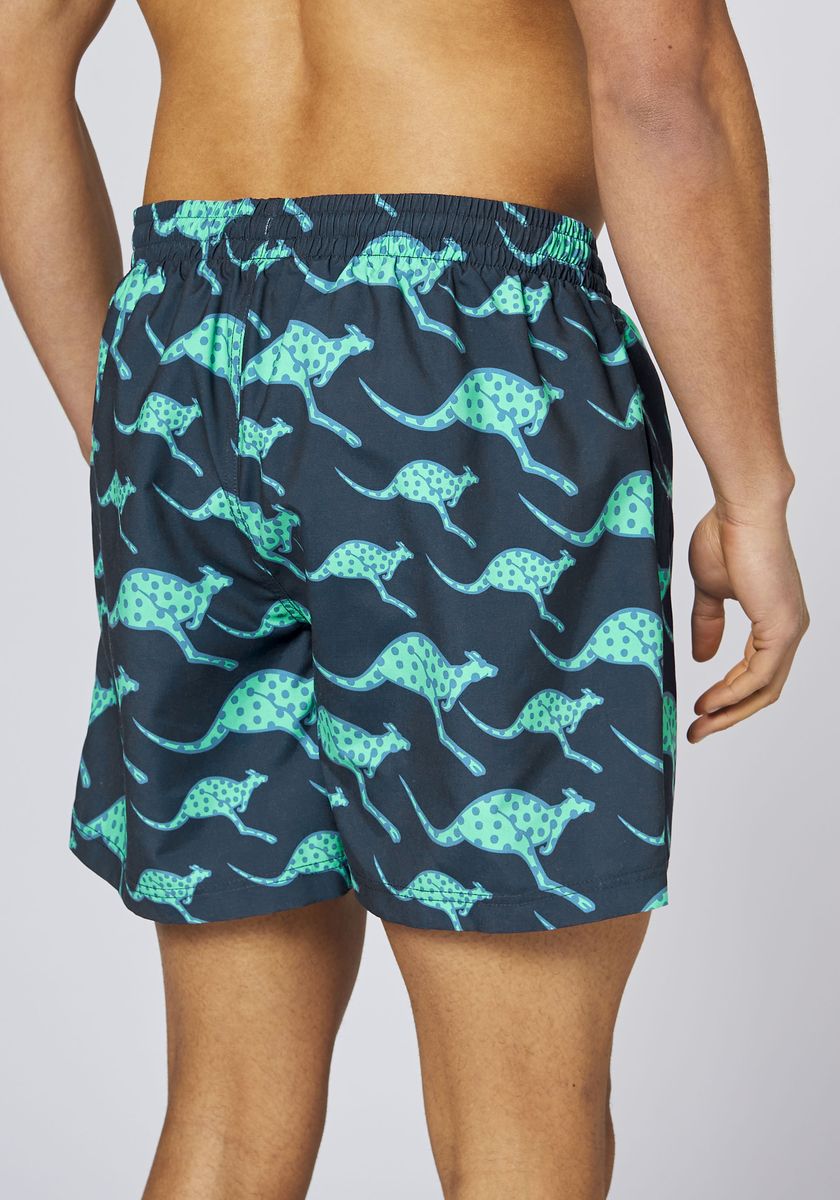 Kangaroo-Print Schnelltrocknende Badeshorts