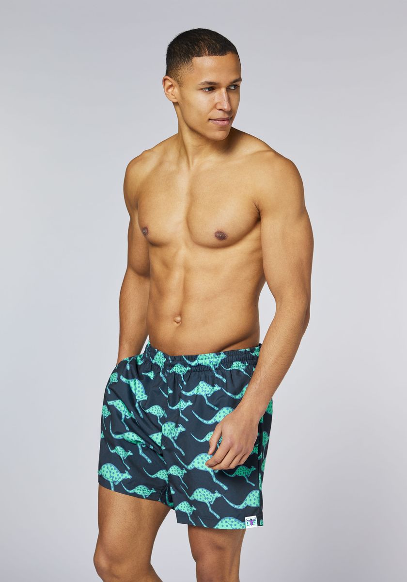 Kangaroo-Print Schnelltrocknende Badeshorts