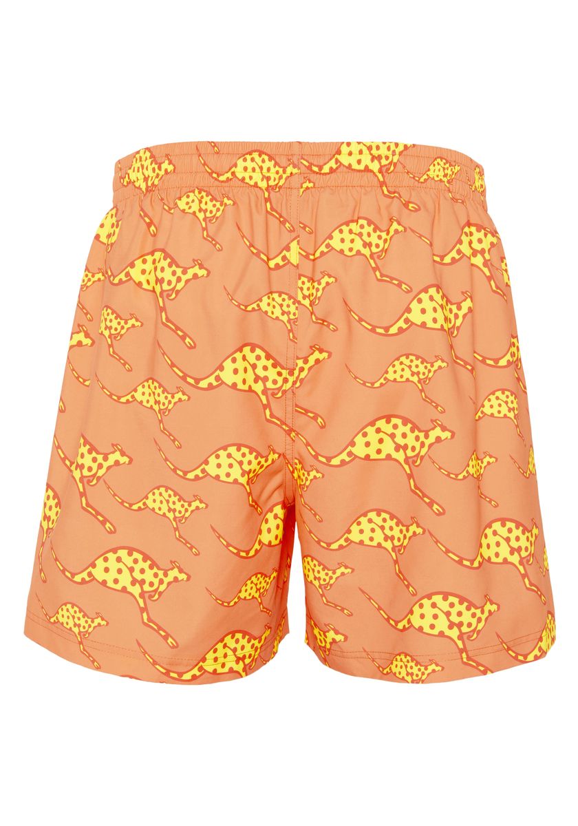 Schnelltrocknende Badeshorts mit Känguru-Print