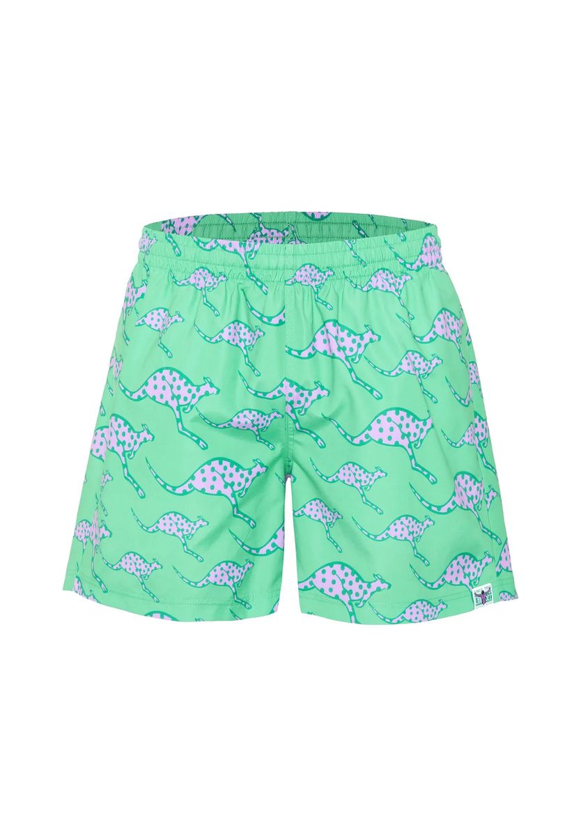 Badeshorts mit gepunktetem Känguru-Muster