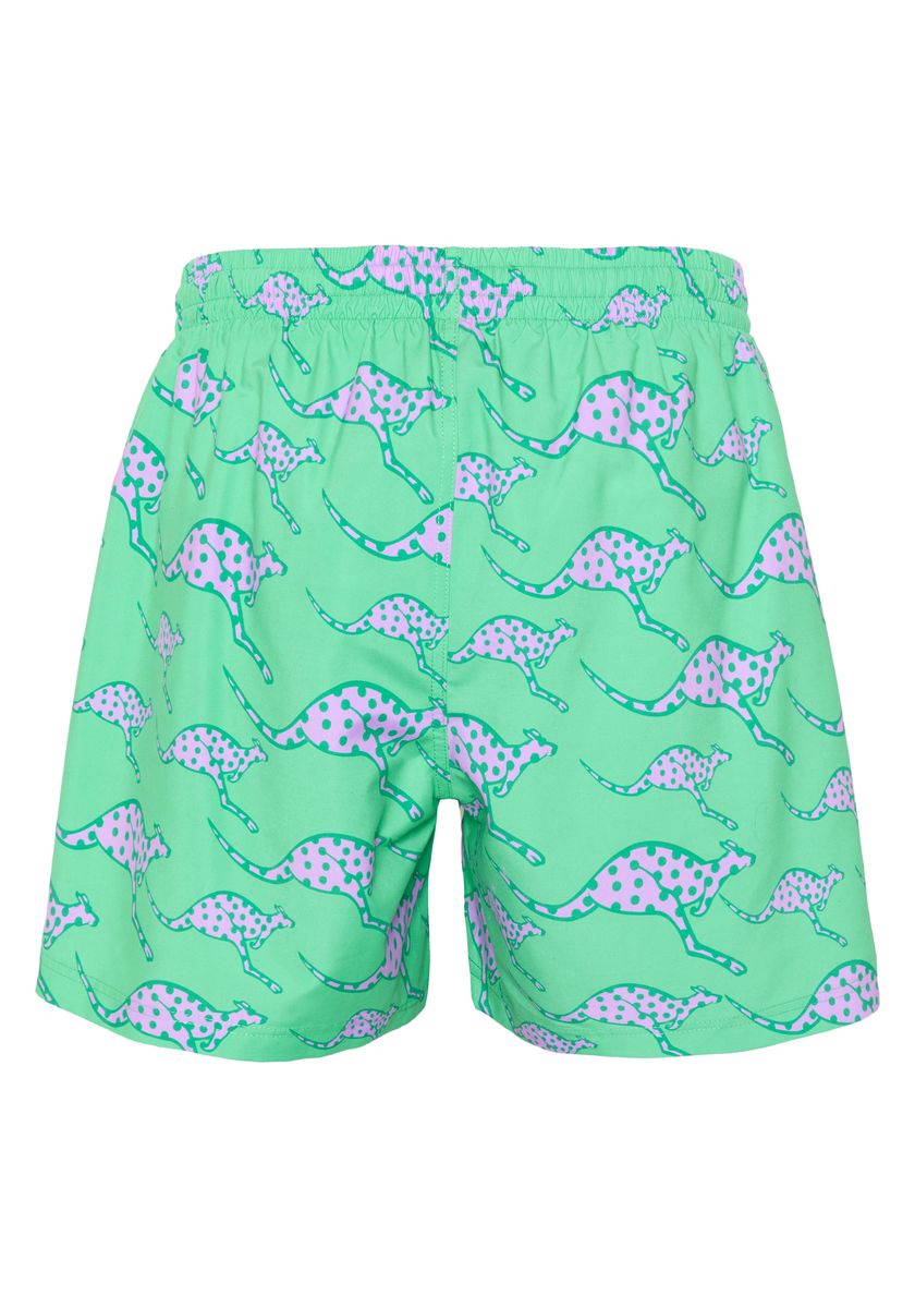 Badeshorts mit gepunktetem Känguru-Muster