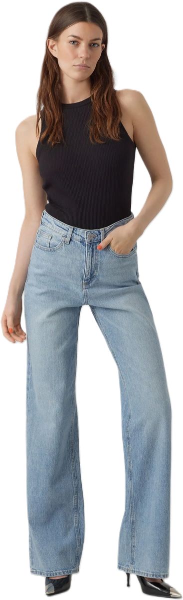 Weit geschnittene Jeans mit hoher Taille