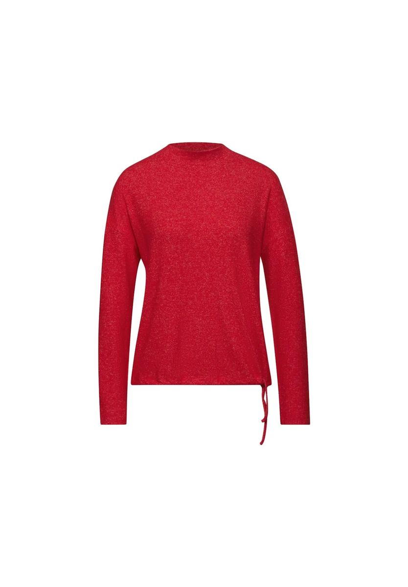 Meliertes Jersey-Top mit Tunnelzug