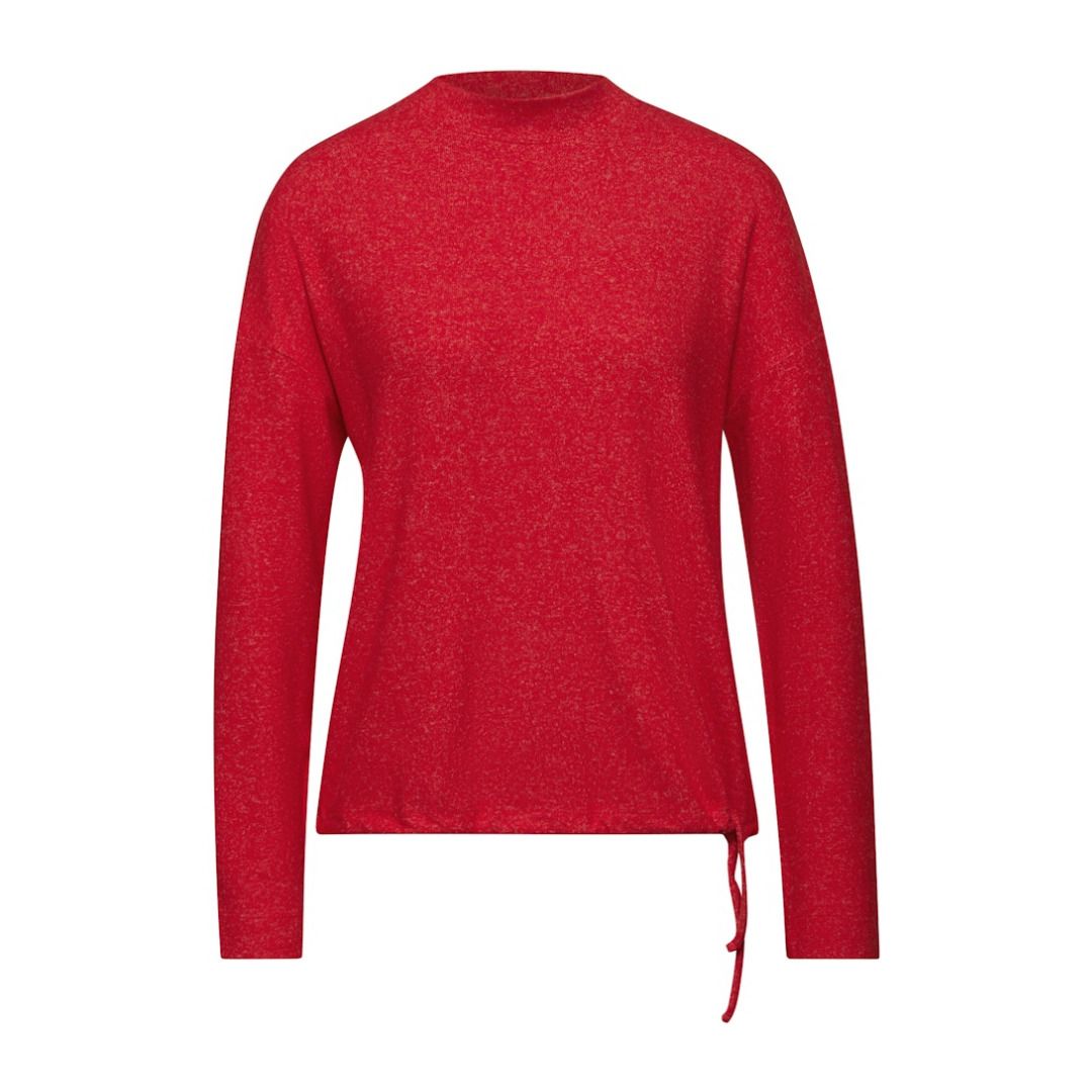 Meliertes Jersey-Top mit Tunnelzug