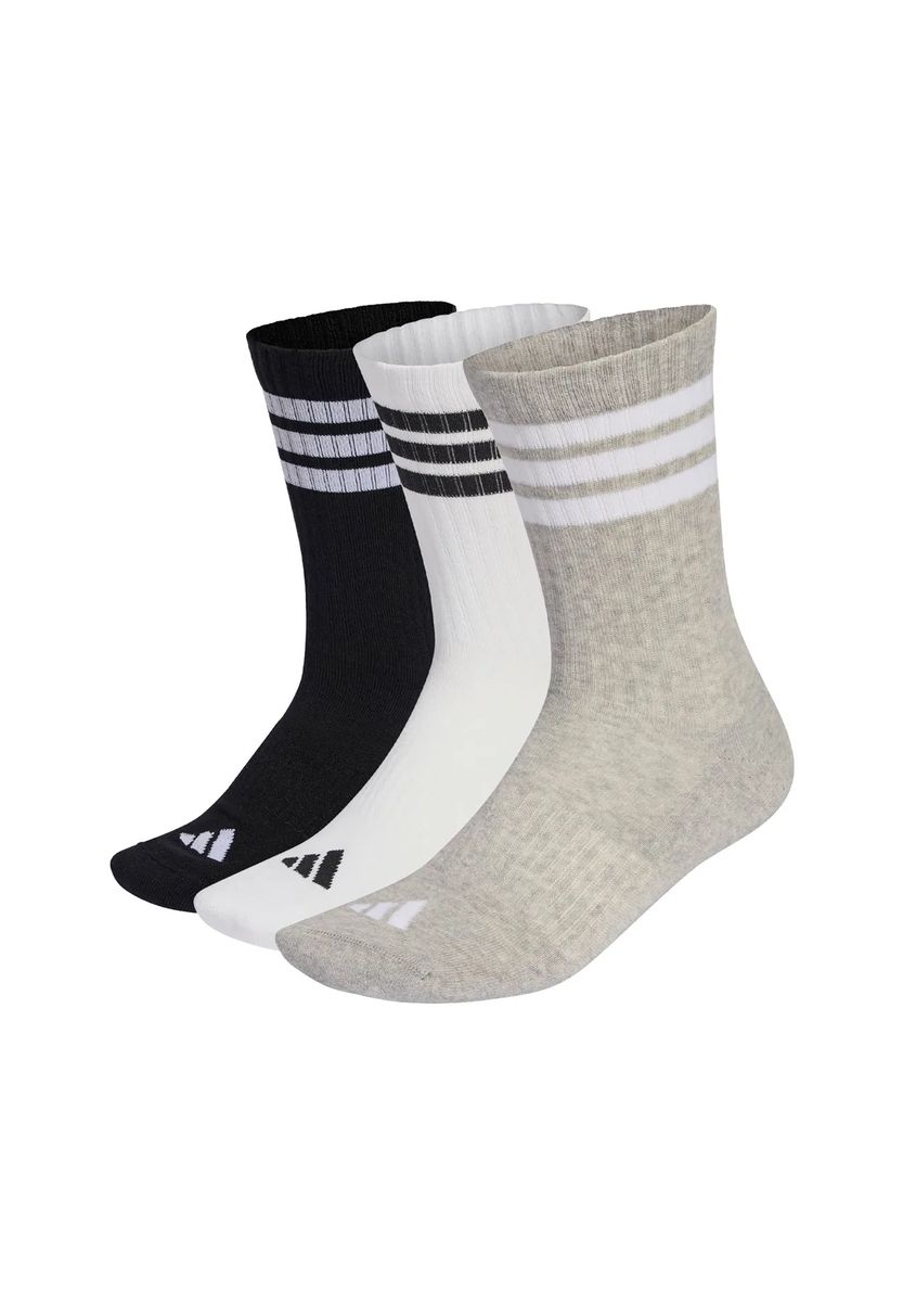 Gepolsterte 3-Streifen Crew-Socken Dreierpack