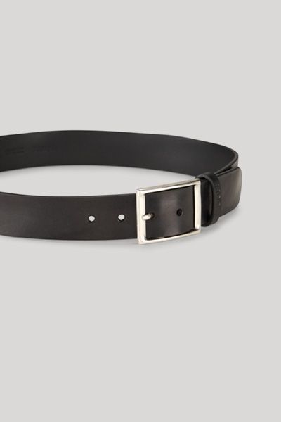 Joop! Schwarzer Ledergürtel mit eckiger Metallschnalle