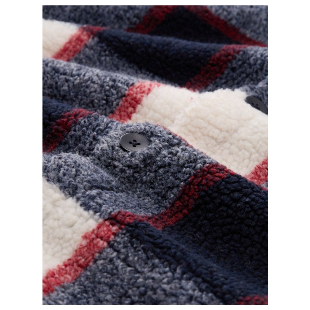 Teddy-Overshirt mit Karomuster