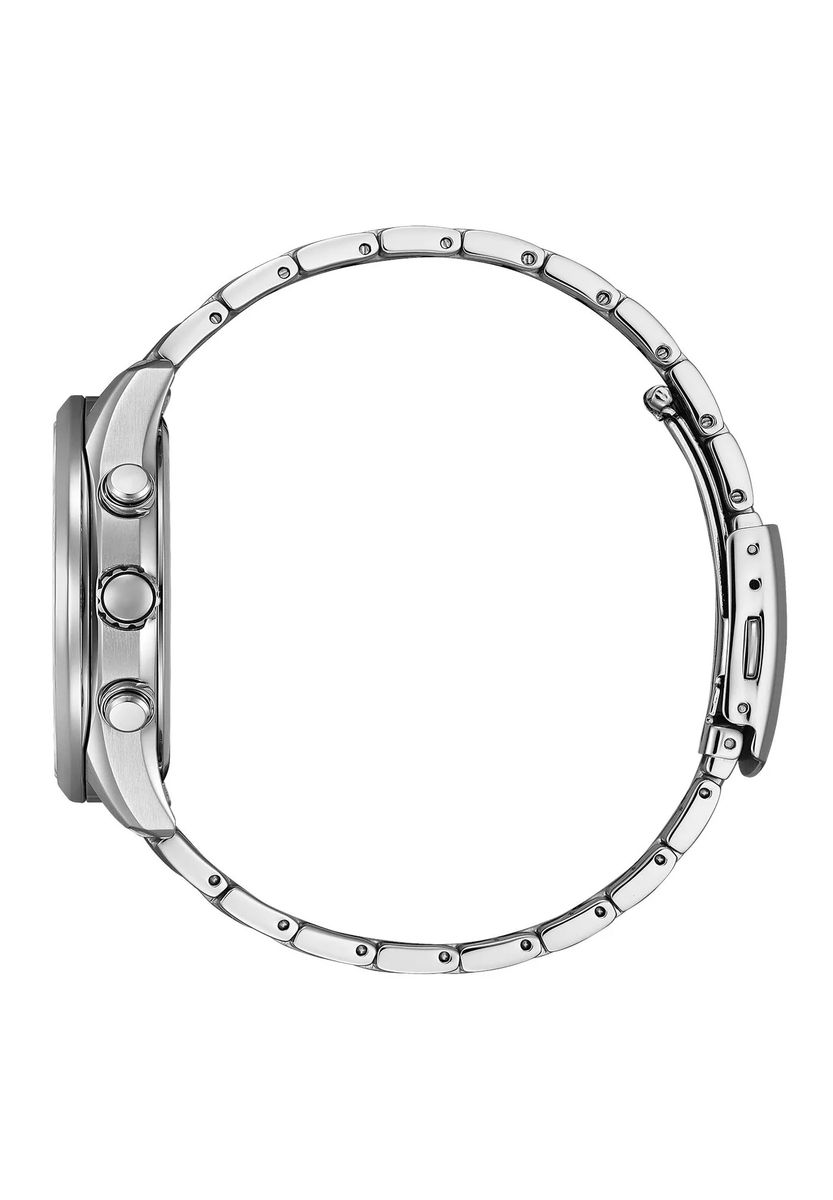 Funkgesteuerte Armbanduhr mit Mondphasenanzeige