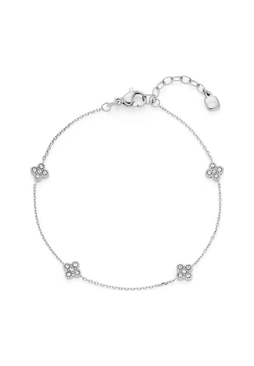 Filigranes Ankerarmband mit Zirkonia-Blüten