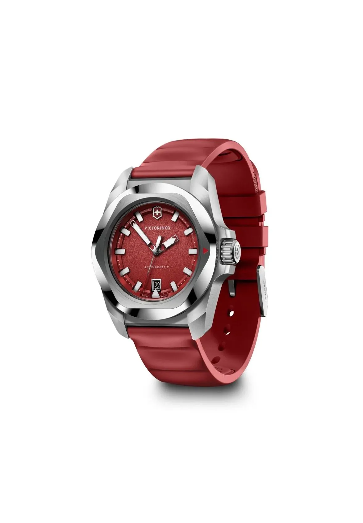 Antimagnetische Outdoor-Uhr mit geriffeltem Band