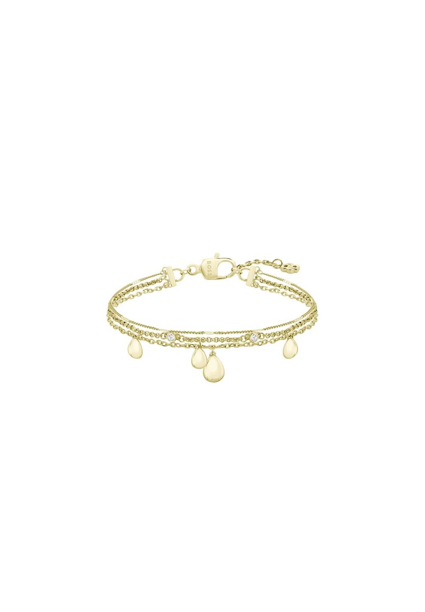 Mehrreihiges Charm-Armband mit Kristallen