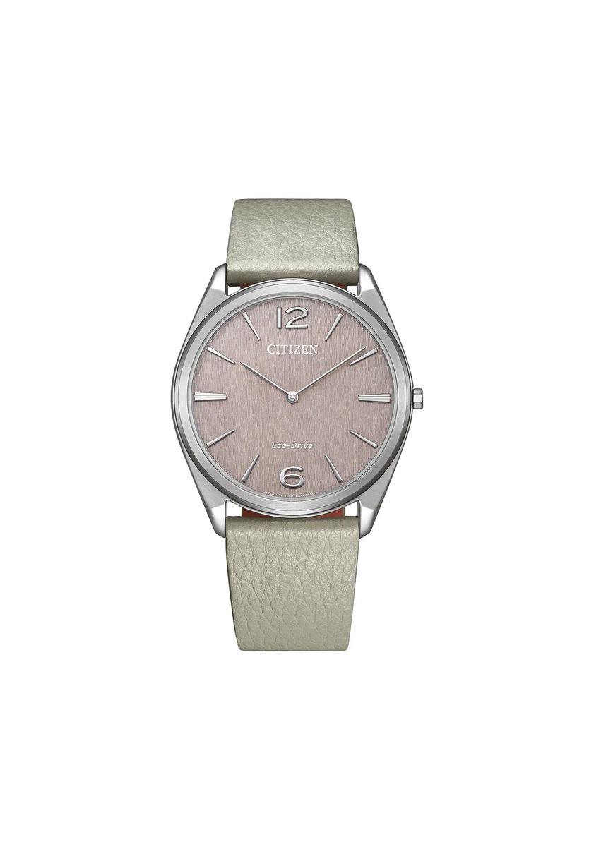 Ultraflache Minimalistische Lederarmbanduhr