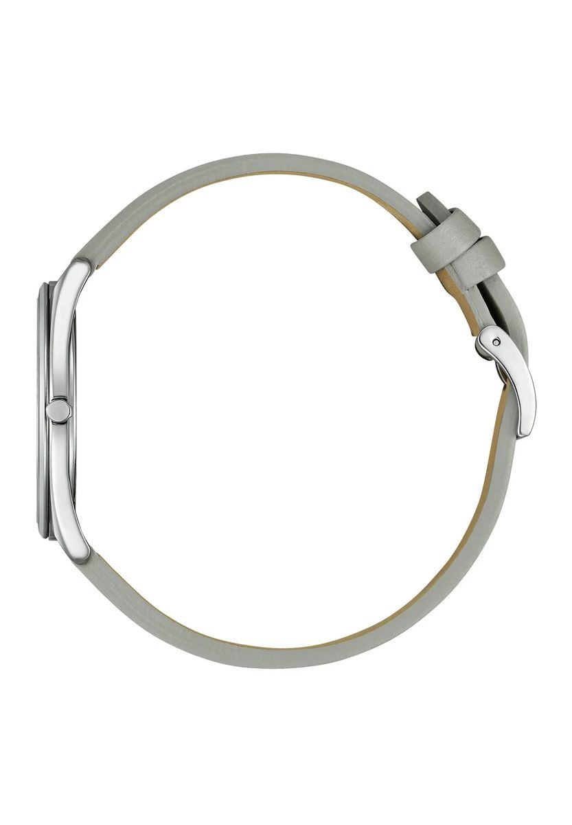 Ultraflache Minimalistische Lederarmbanduhr
