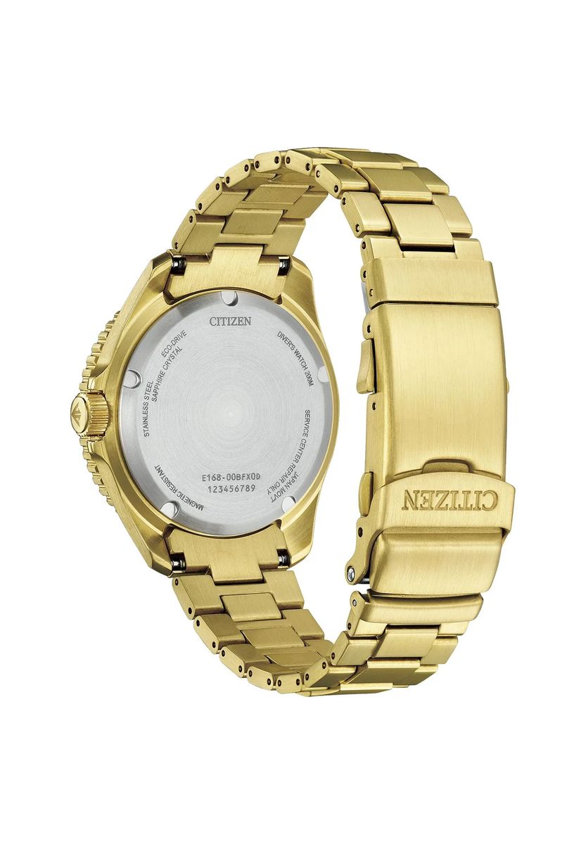 Professionelle goldfarbene Taucheruhr