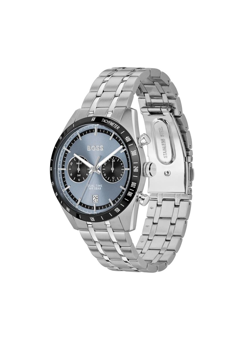 Dual Time Chronograph mit Gliederarmband