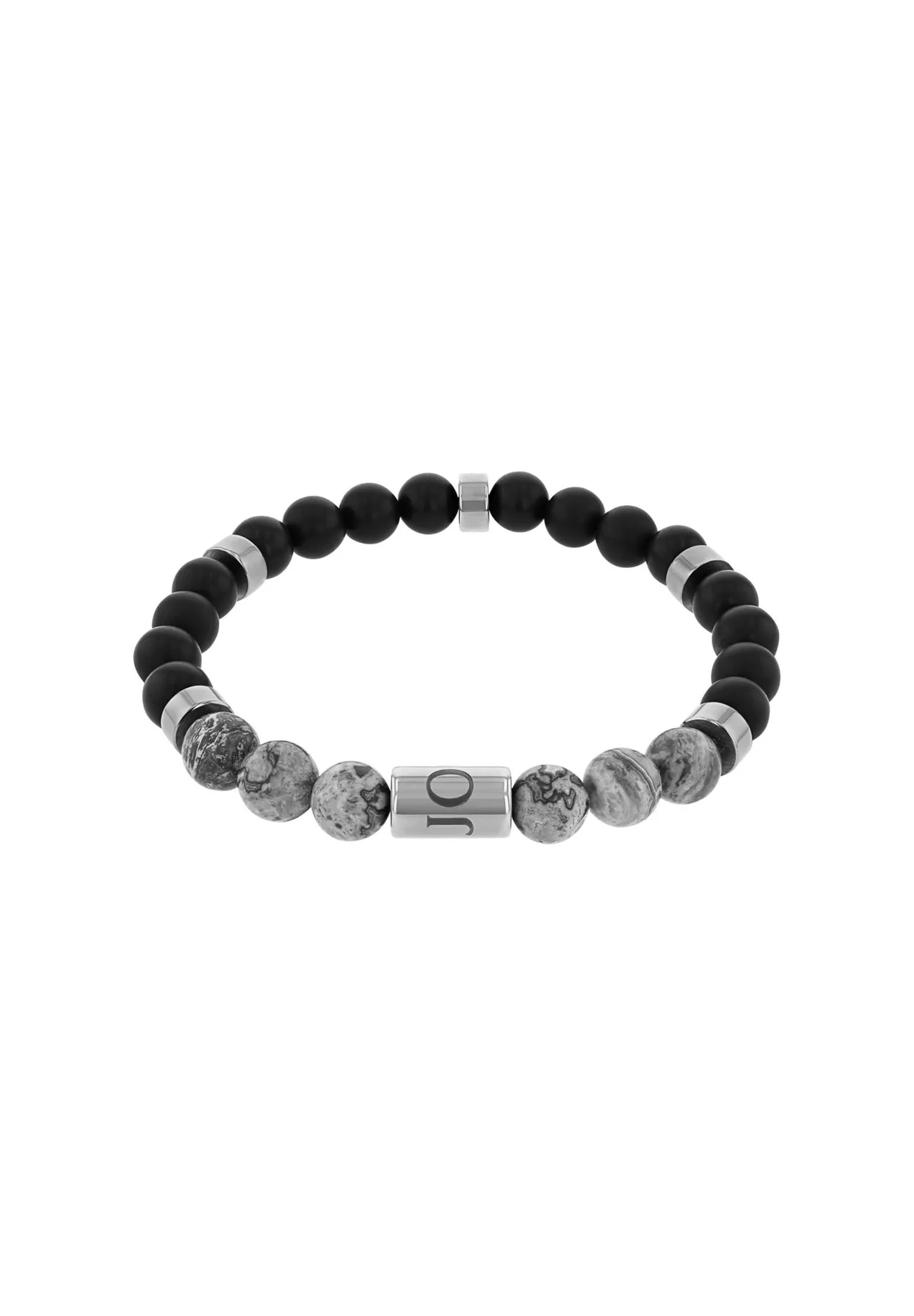 Perlenarmband aus Achat und Edelstahl
