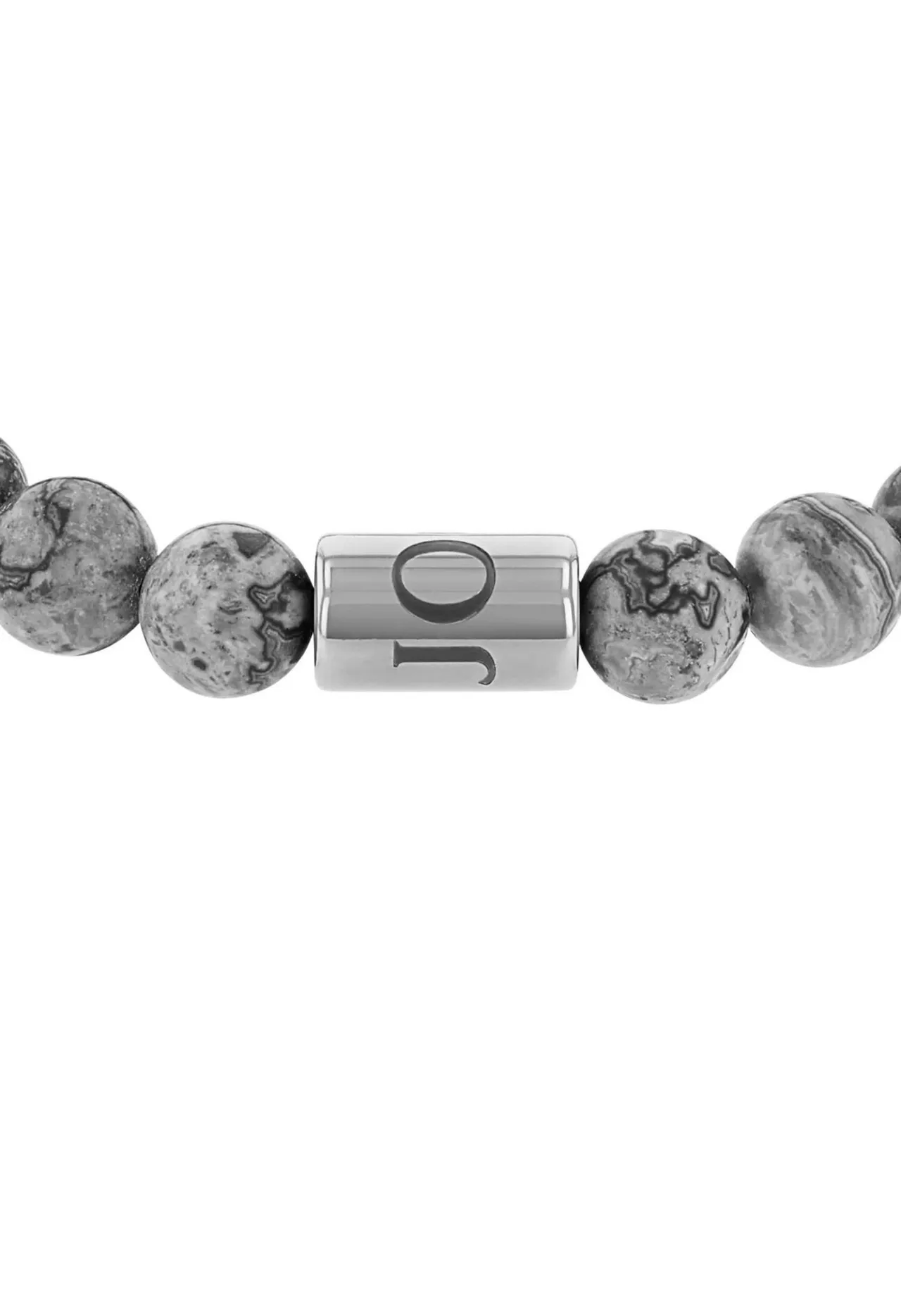 Perlenarmband aus Achat und Edelstahl