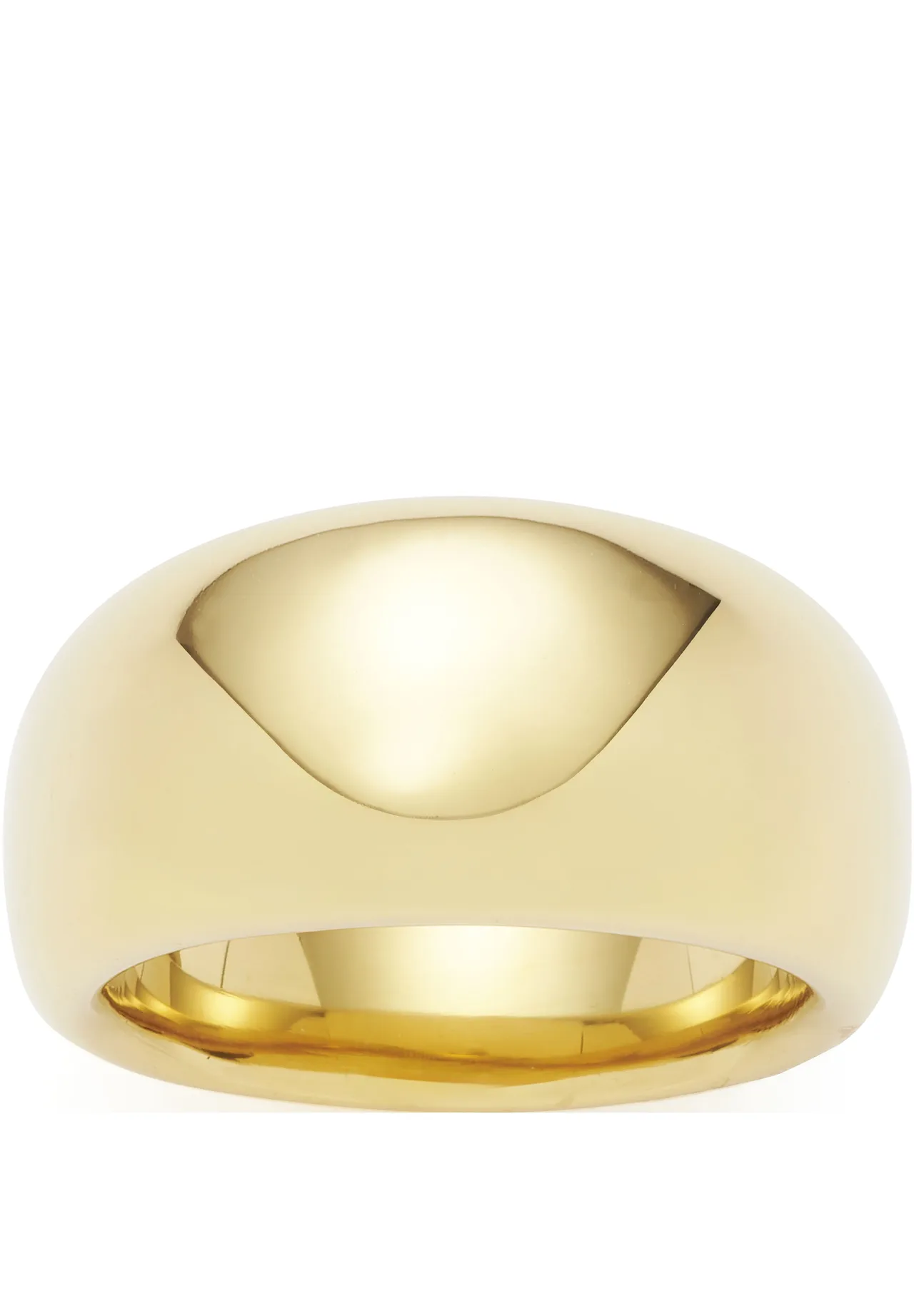 Hochglanzpolierter gewölbter Statement-Ring