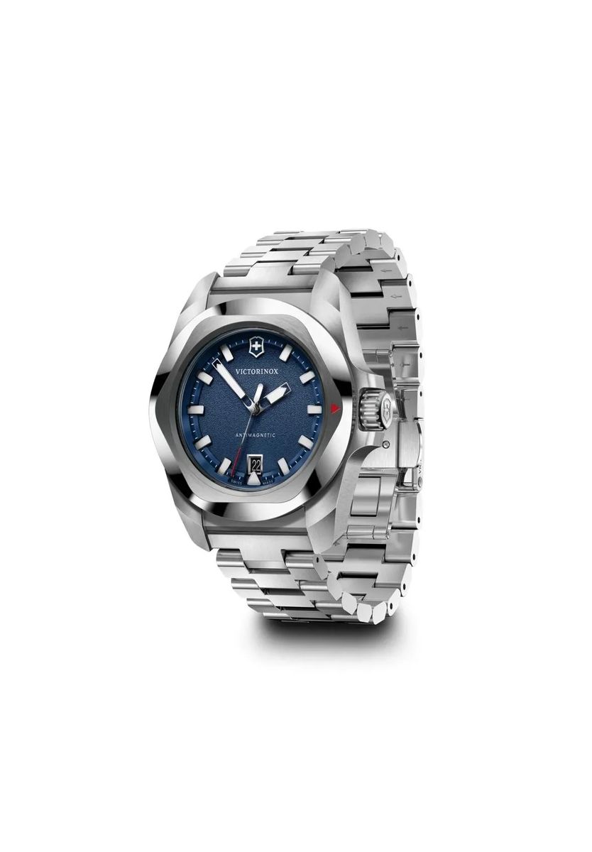Mechanische Armbanduhr mit blauem Zifferblatt