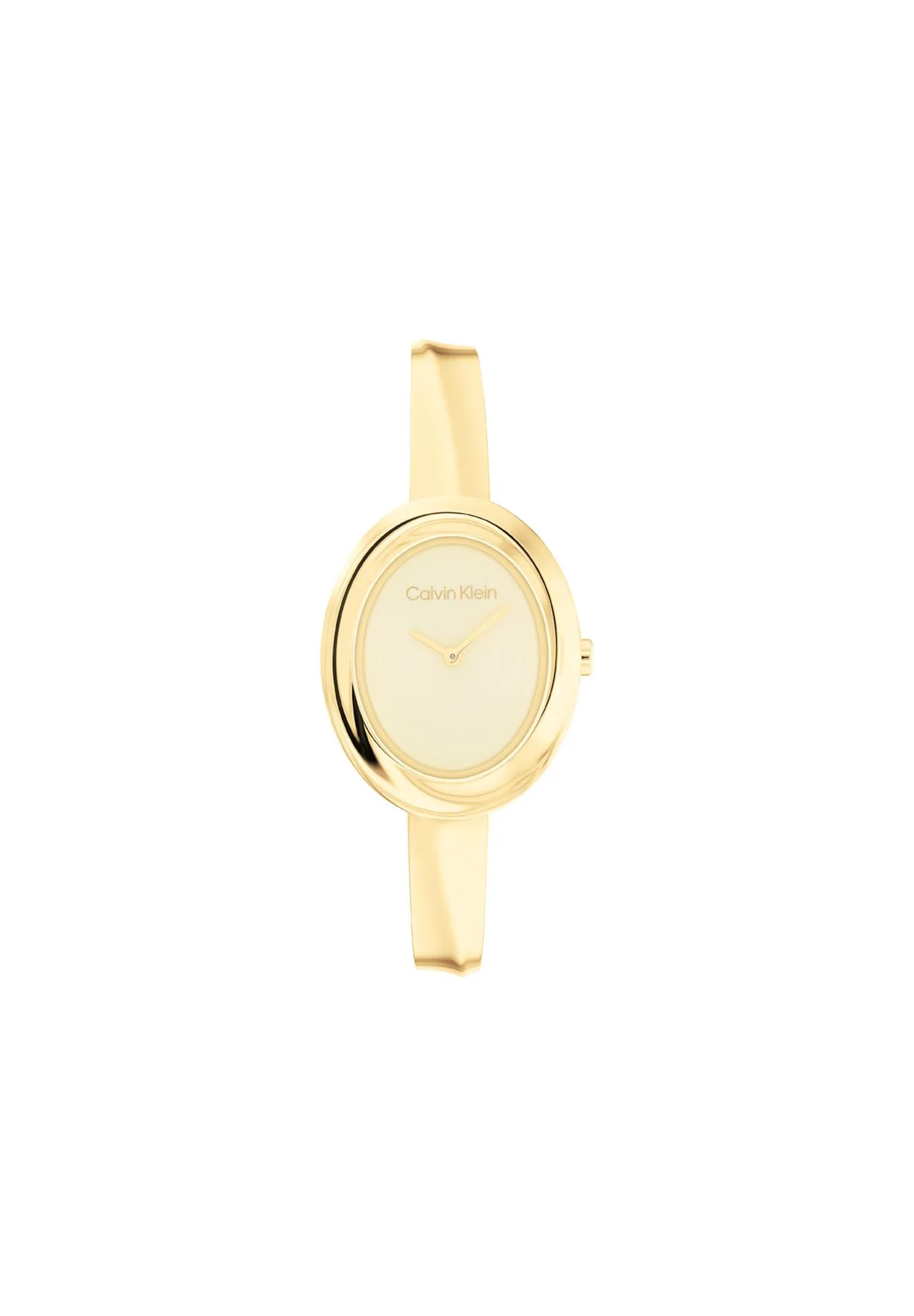 Minimalistischer polierter ovaler Armreif