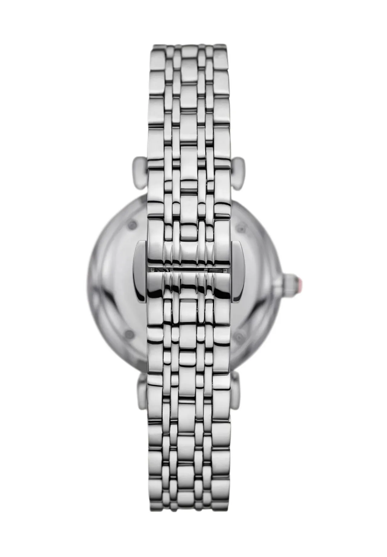 Elegante Armbanduhr mit pinkem Kristallbesatz