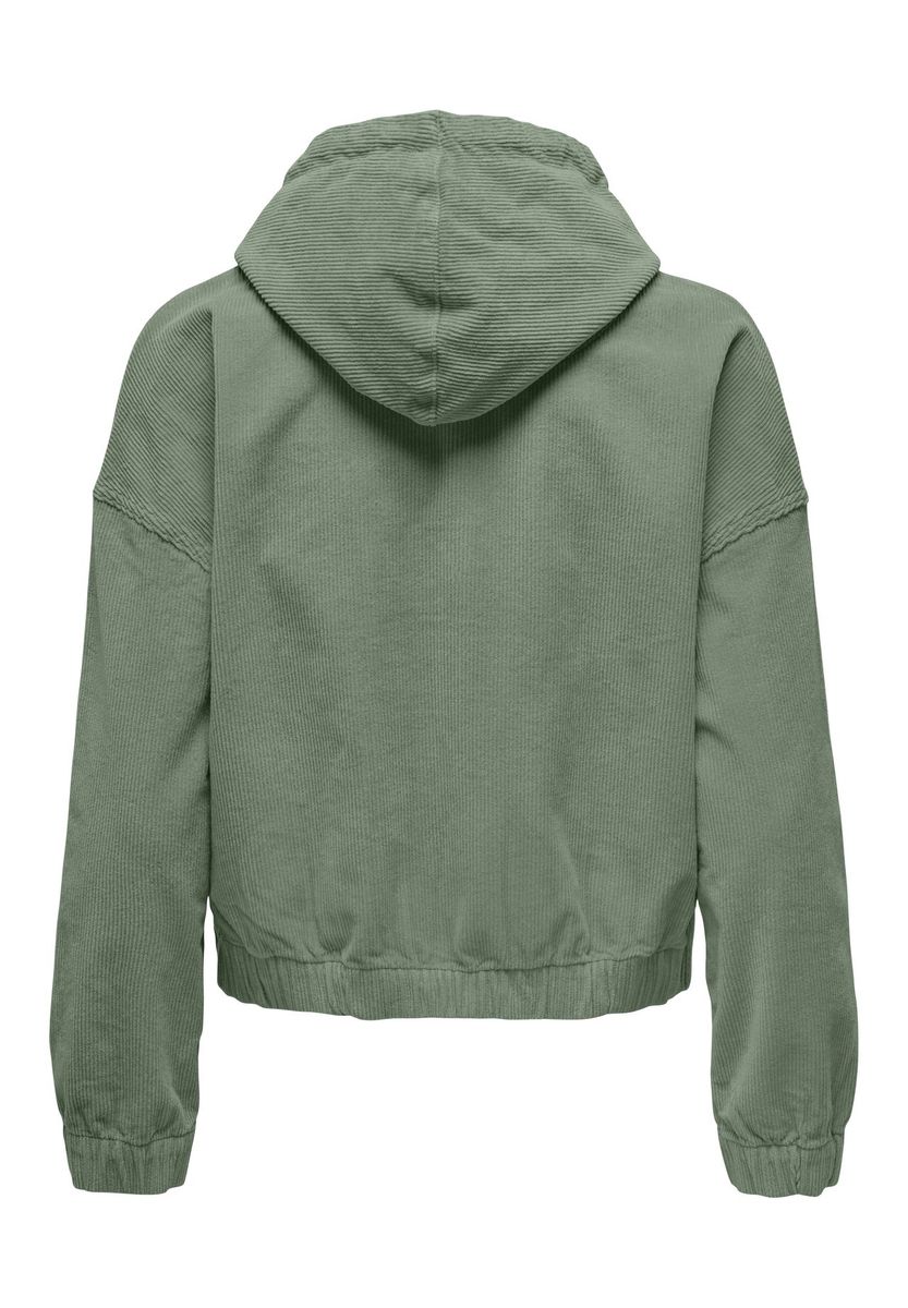 Cordjacke mit Kapuze und Taschen