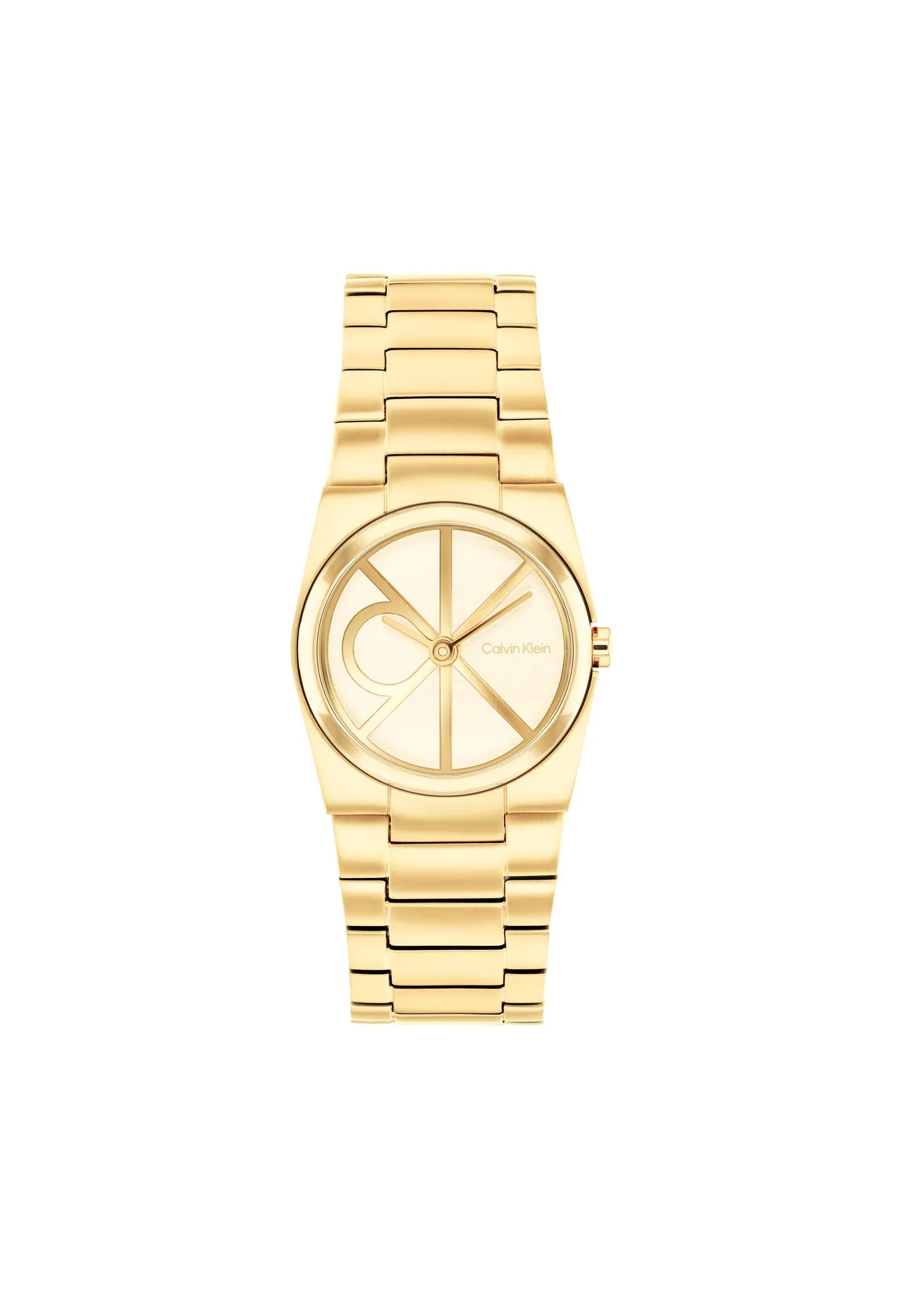 Minimalistische Gliederarmbanduhr mit Monogramm