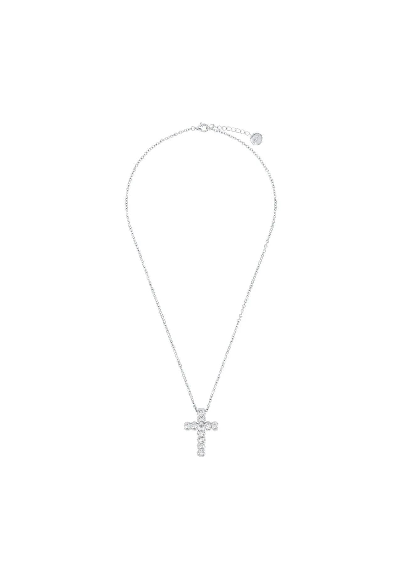 Funkelnde Kreuz-Anhänger-Halskette mit Zirkonia