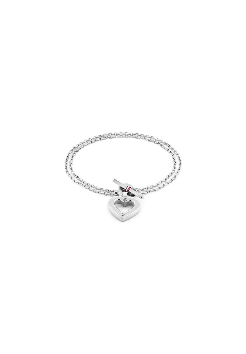 Zweireihiges Armband mit Herzanhänger