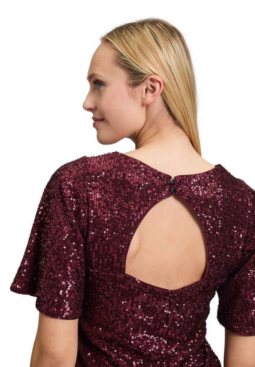 Paillettentop mit eleganten Flügelärmeln