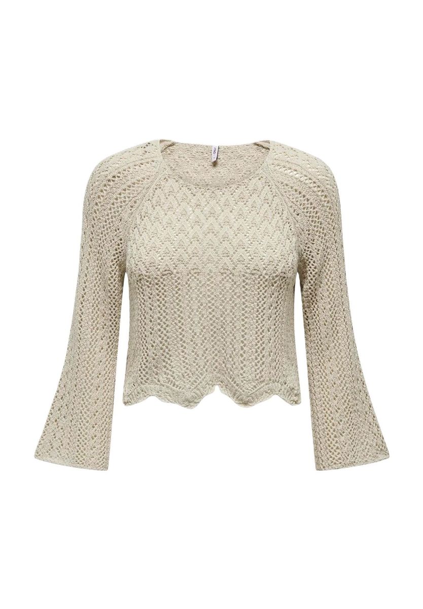 Kurzes Häkelstrickoberteil