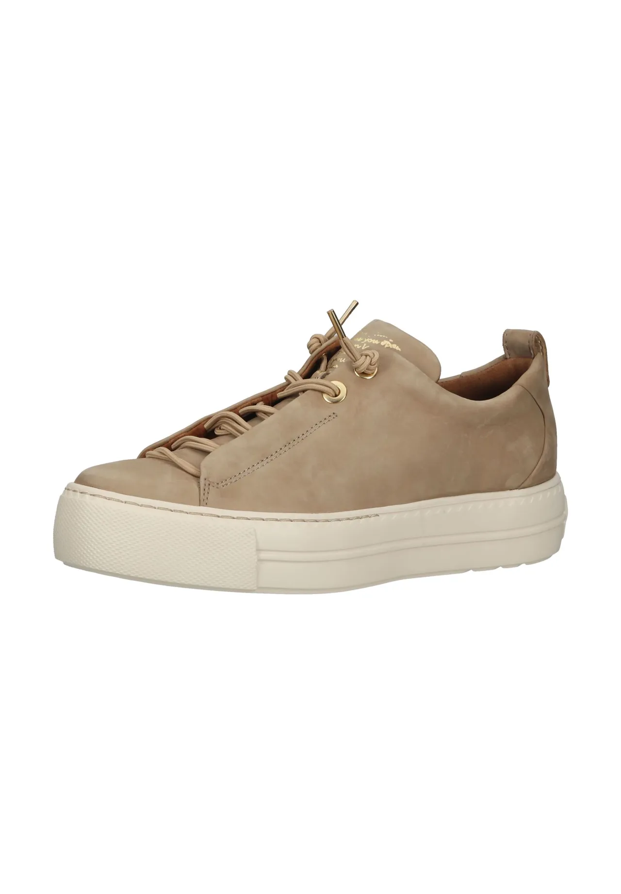 Minimalistische Nubukleder-Plateau-Sneaker