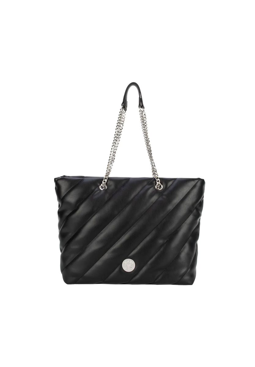 Shopper mit diagonaler Steppung und Kettendetails