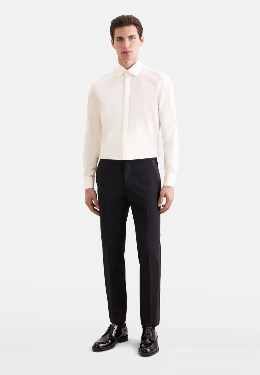 Tailored Smoking-Hemd mit Doppelmanschette