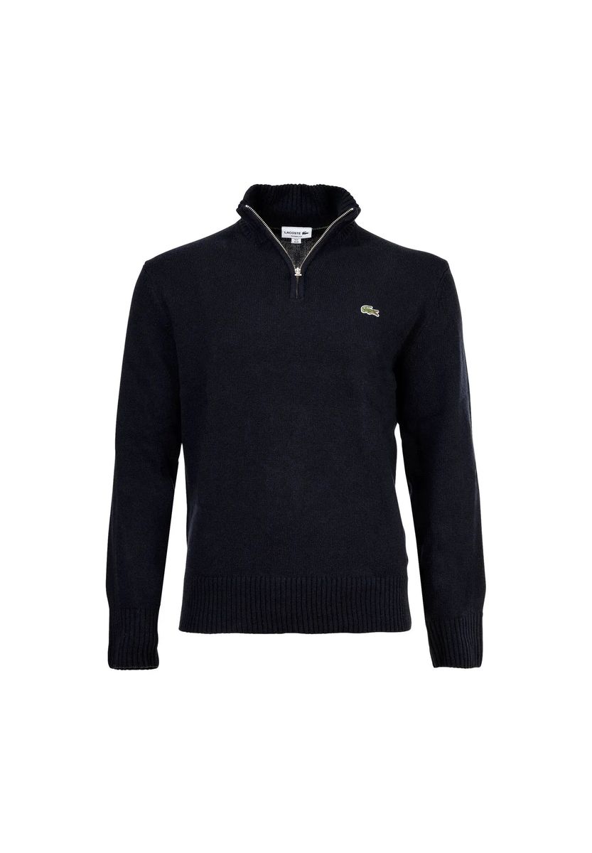 Half-Zip-Pullover aus Rippstrick