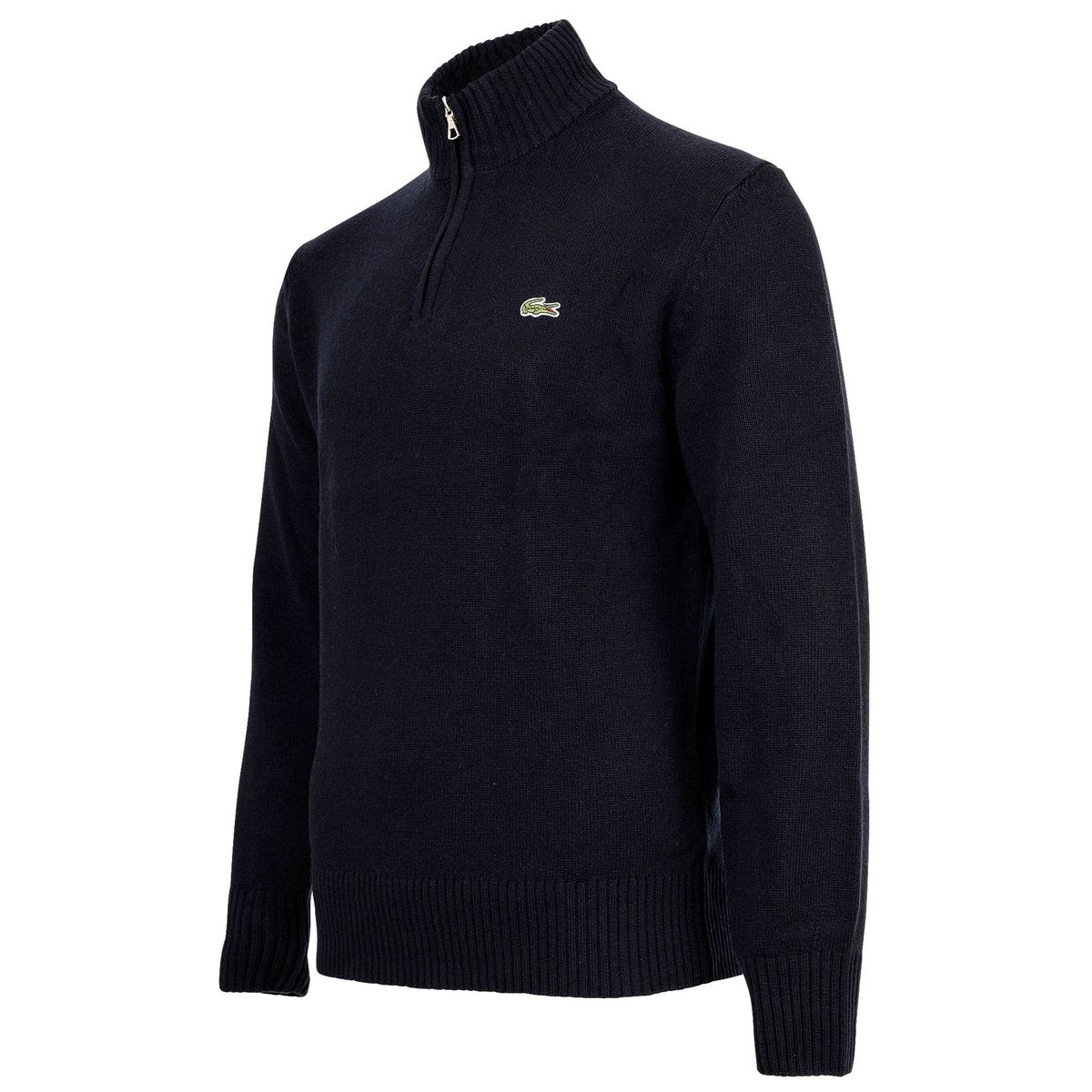 Half-Zip-Pullover aus Rippstrick