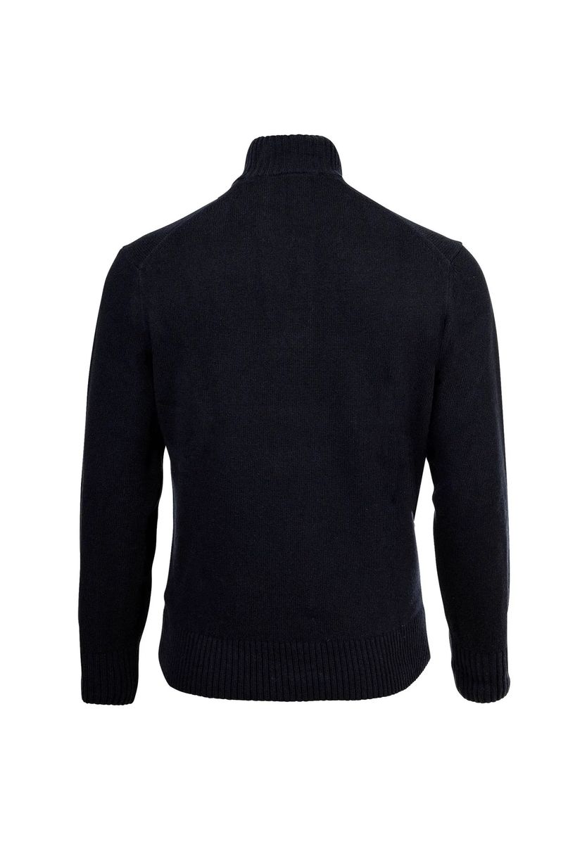 Half-Zip-Pullover aus Rippstrick