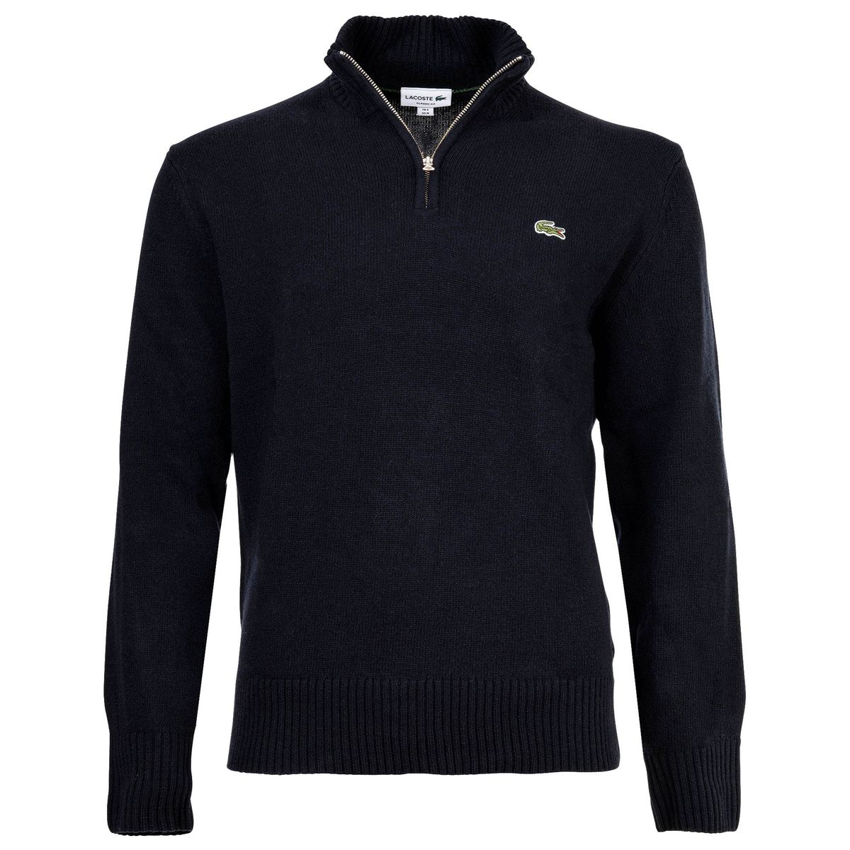 Half-Zip-Pullover aus Rippstrick
