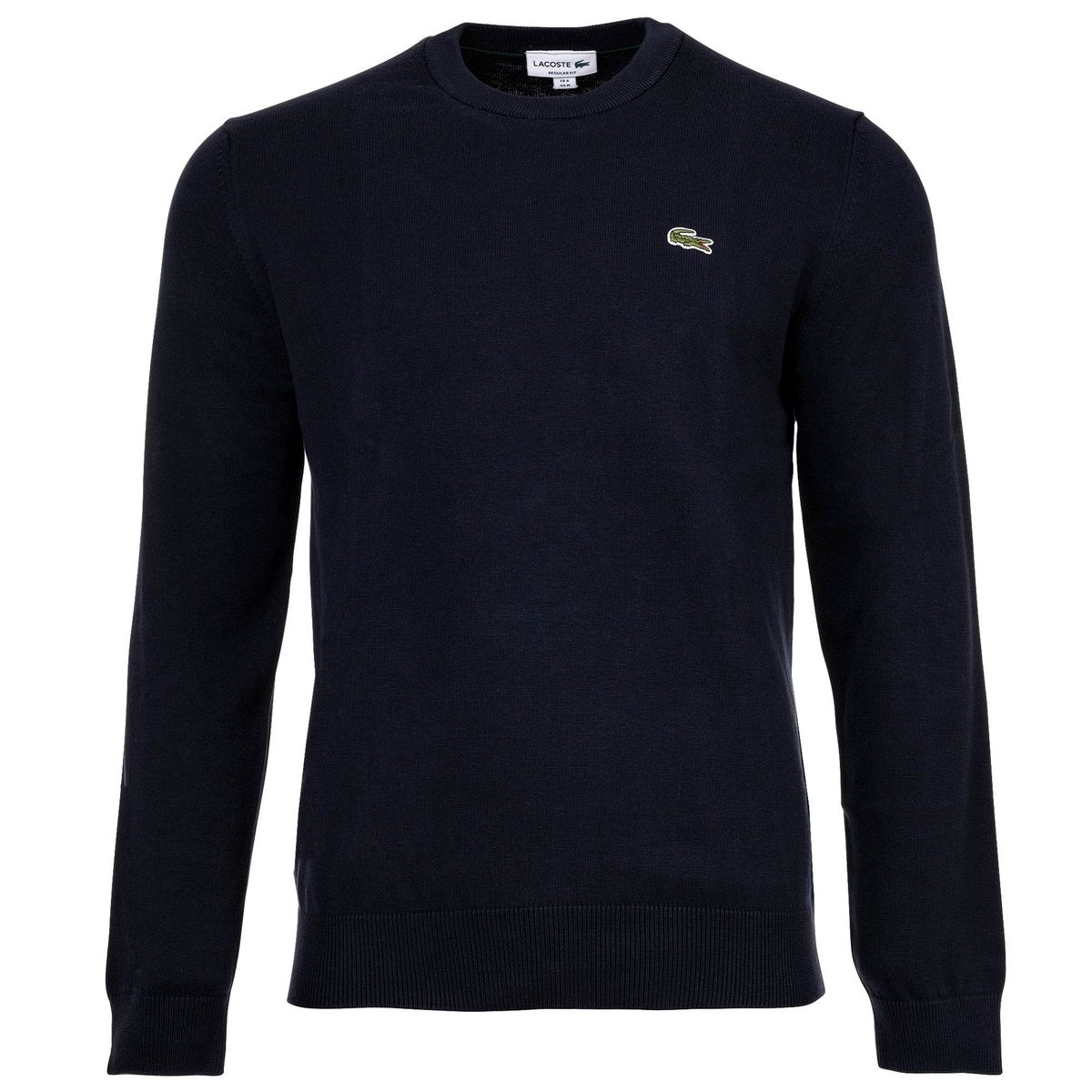 Klassischer Baumwollpullover mit Rundhalsausschnitt