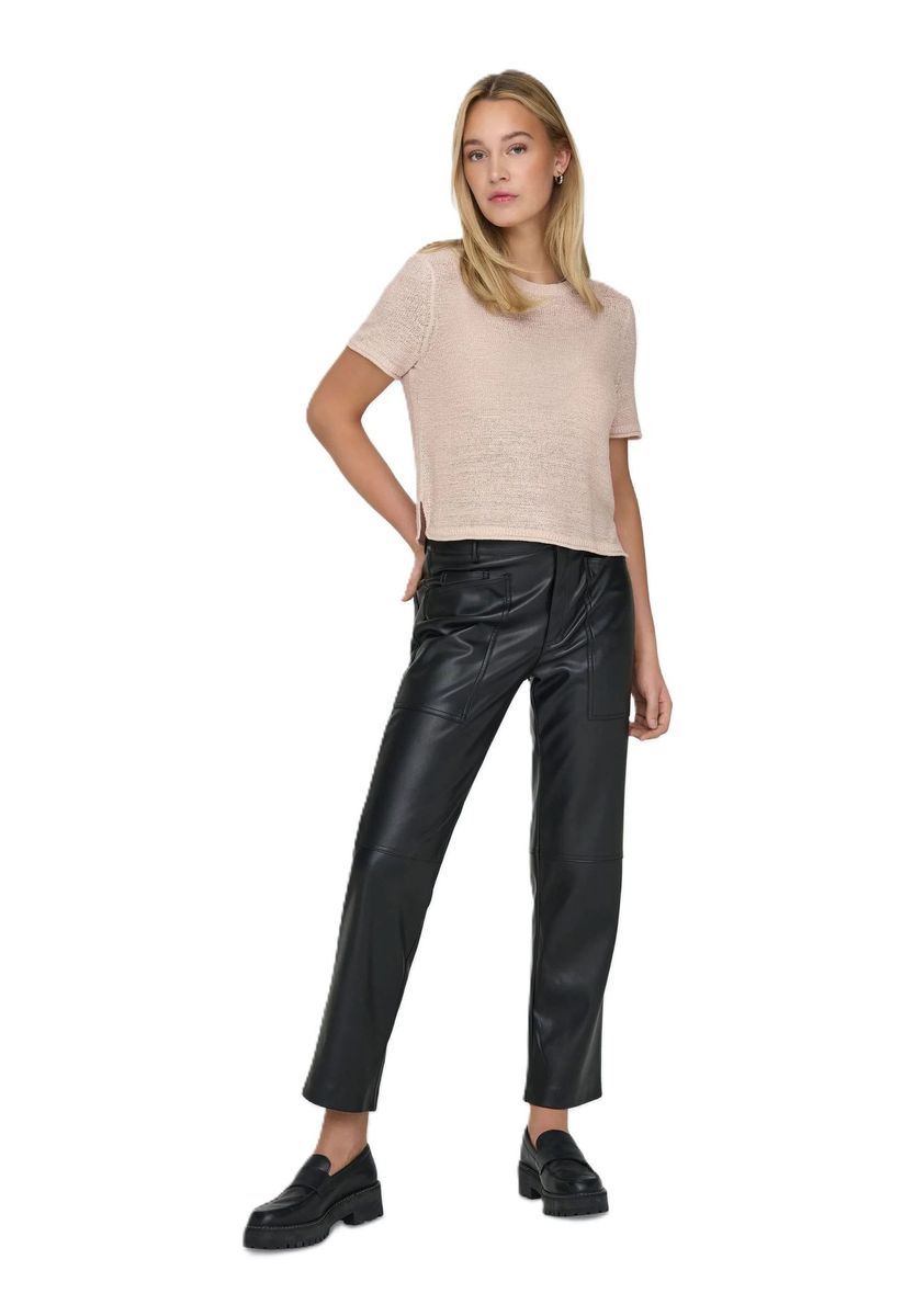 Lässiges Strick Kurzarm-Top