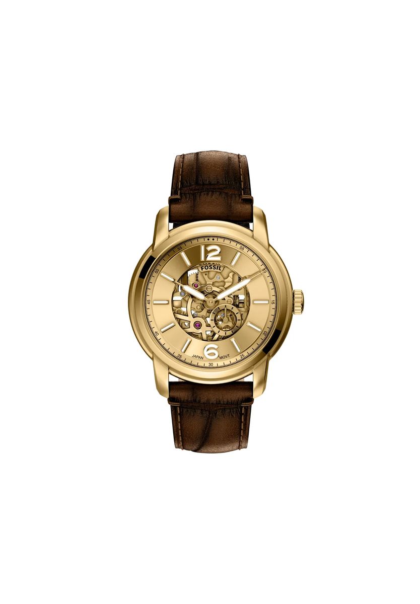 Skelettuhr mit Lederarmband