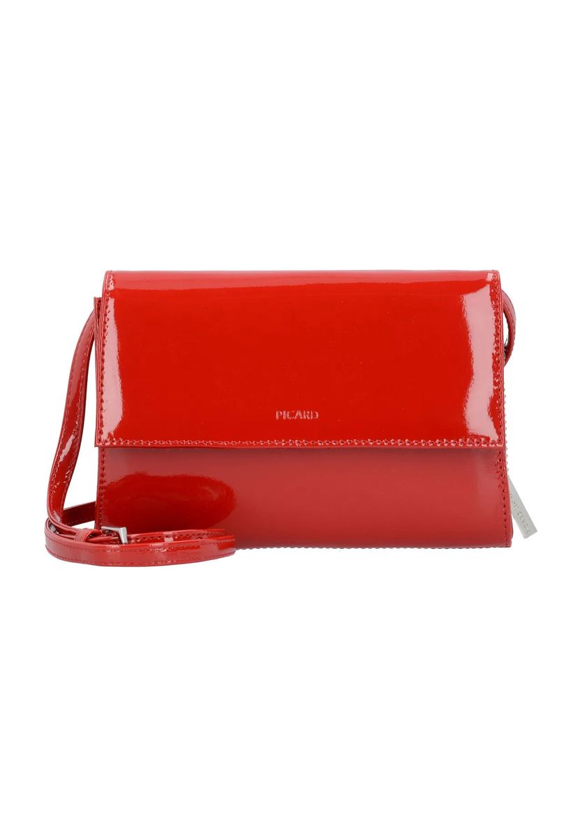 Elegante Lackleder-Umhängetasche und Clutch